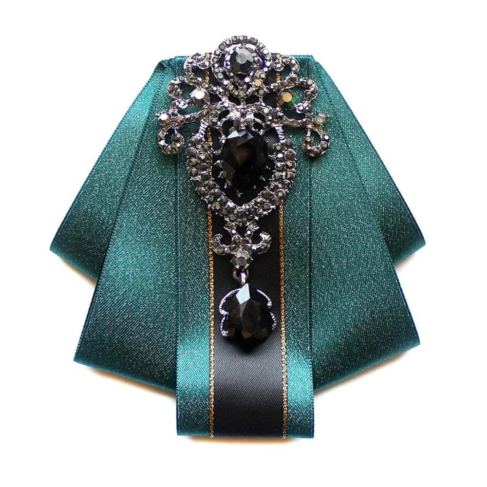 Boy's Bow Tie Necktie Rhinestone Bow tie, Neck Brooch, Broach Gemstone, Necktie